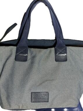Marc Marc Jacobs  Blue Gray Denim Tote  Shoulder Bag